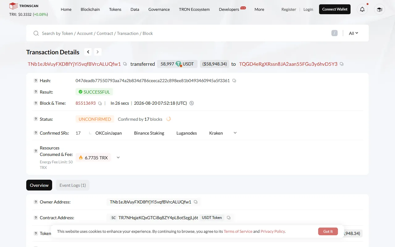 USDT transaction က blockchain မှာ success ဖြစ်ပေမယ့် Binance မှာ မဝင်သေးရင် ဘာလုပ်မလဲ?